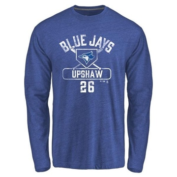 Men's Toronto Blue Jays Willie Upshaw ＃26 Base Runner Long Sleeve T-Shirt - Royal
