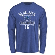 Men's Toronto Blue Jays Yusei Kikuchi ＃16 Base Runner Long Sleeve T-Shirt - Royal