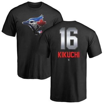 Men's Toronto Blue Jays Yusei Kikuchi ＃16 Midnight Mascot T-Shirt - Black