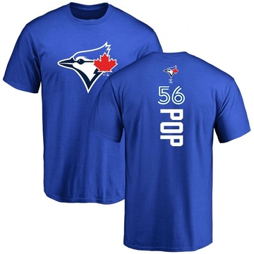 Men's Toronto Blue Jays Zach Pop ＃56 Backer T-Shirt - Royal