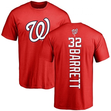 Men's Washington Nationals Aaron Barrett ＃32 Backer T-Shirt - Red