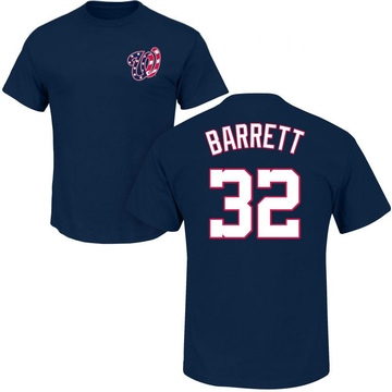 Men's Washington Nationals Aaron Barrett ＃32 Roster Name & Number T-Shirt - Navy