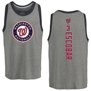 Men's Washington Nationals Alcides Escobar ＃3 Backer Tank Top Ash