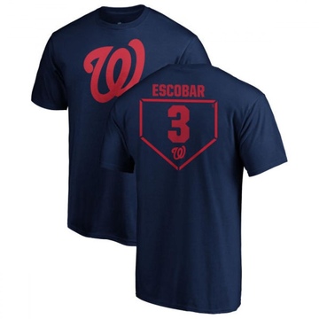 Men's Washington Nationals Alcides Escobar ＃3 RBI T-Shirt - Navy