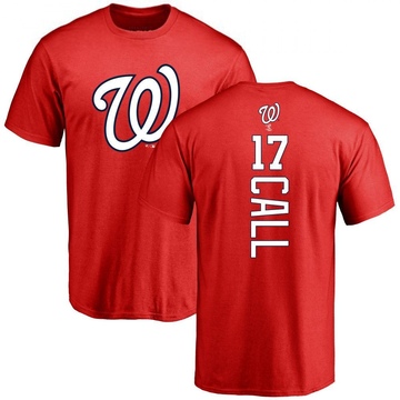 Men's Washington Nationals Alex Call ＃17 Backer T-Shirt - Red