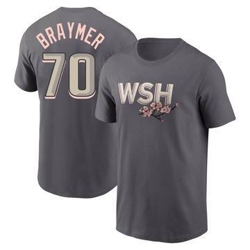 Men's Washington Nationals Ben Braymer ＃70 2022 City Connect Name & Number T-Shirt - Gray