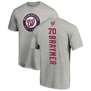 Men's Washington Nationals Ben Braymer ＃70 Backer T-Shirt Ash