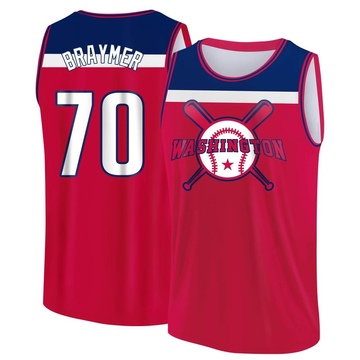 Men's Washington Nationals Ben Braymer ＃70 Legend Baseball Tank Top - Red/Navy