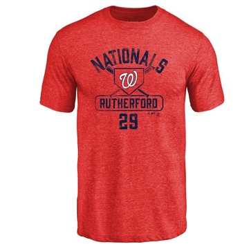 Men's Washington Nationals Blake Rutherford ＃29 Base Runner T-Shirt - Red