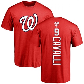 Men's Washington Nationals Cade Cavalli ＃9 Backer T-Shirt - Red