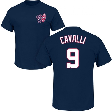 Men's Washington Nationals Cade Cavalli ＃9 Roster Name & Number T-Shirt - Navy