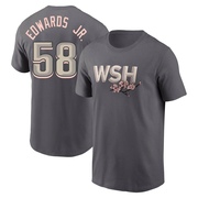 Men's Washington Nationals Carl Edwards Jr. ＃58 2022 City Connect Name & Number T-Shirt - Gray