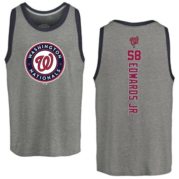 Men's Washington Nationals Carl Edwards Jr. ＃58 Backer Tank Top Ash