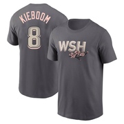 Men's Washington Nationals Carter Kieboom ＃8 2022 City Connect Name & Number T-Shirt - Gray