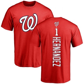 Men's Washington Nationals Cesar Hernandez ＃1 Backer T-Shirt - Red