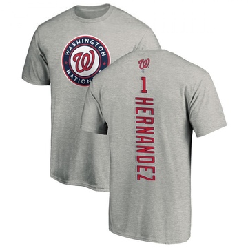 Men's Washington Nationals Cesar Hernandez ＃1 Backer T-Shirt Ash