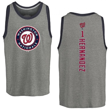 Men's Washington Nationals Cesar Hernandez ＃1 Backer Tank Top Ash