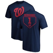 Men's Washington Nationals Cesar Hernandez ＃1 RBI T-Shirt - Navy