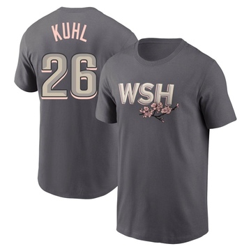 Men's Washington Nationals Chad Kuhl ＃26 2022 City Connect Name & Number T-Shirt - Gray