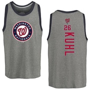 Men's Washington Nationals Chad Kuhl ＃26 Backer Tank Top Ash