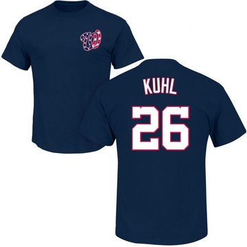 Men's Washington Nationals Chad Kuhl ＃26 Roster Name & Number T-Shirt - Navy