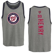 Men's Washington Nationals Cole Henry ＃99 Backer Tank Top Ash