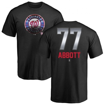 Men's Washington Nationals Cory Abbott ＃77 Midnight Mascot T-Shirt - Black