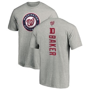 Men's Washington Nationals Darren Baker ＃10 Backer T-Shirt Ash