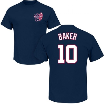 Men's Washington Nationals Darren Baker ＃10 Roster Name & Number T-Shirt - Navy