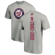 Men's Washington Nationals Dee Strange-Gordon ＃9 Backer T-Shirt Ash