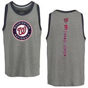 Men's Washington Nationals Dee Strange-Gordon ＃9 Backer Tank Top Ash