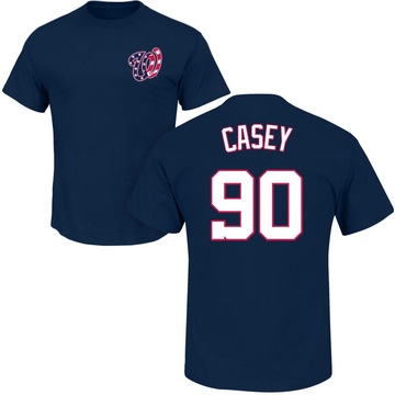 Men's Washington Nationals Donovan Casey ＃90 Roster Name & Number T-Shirt - Navy