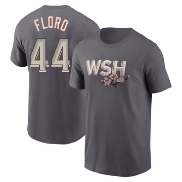 Men's Washington Nationals Dylan Floro ＃44 2022 City Connect Name & Number T-Shirt - Gray