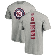 Men's Washington Nationals Eddie Rosario ＃8 Backer T-Shirt Ash