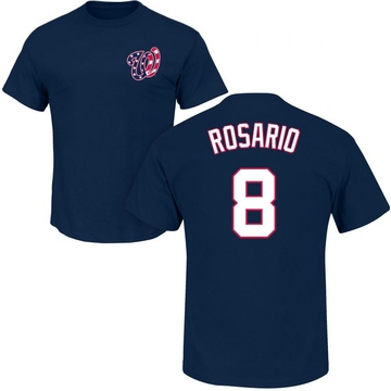 Men's Washington Nationals Eddie Rosario ＃8 Roster Name & Number T-Shirt - Navy