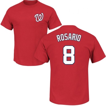 Men's Washington Nationals Eddie Rosario ＃8 Roster Name & Number T-Shirt - Red