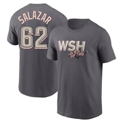 Men's Washington Nationals Eduardo Salazar ＃62 2022 City Connect Name & Number T-Shirt - Gray