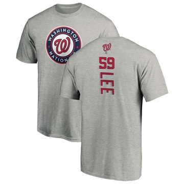 Men's Washington Nationals Evan Lee ＃59 Backer T-Shirt Ash