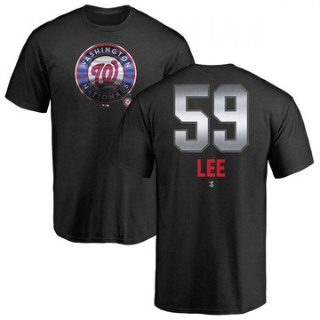 Men's Washington Nationals Evan Lee ＃59 Midnight Mascot T-Shirt - Black