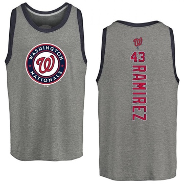 Men's Washington Nationals Harold Ramirez ＃43 Backer Tank Top Ash