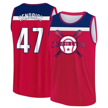 Men's Washington Nationals Howie Kendrick ＃47 Legend Baseball Tank Top - Red/Navy