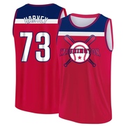 Men's Washington Nationals Hunter Harvey ＃73 Legend Baseball Tank Top - Red/Navy