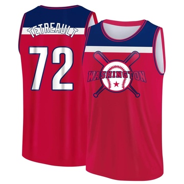 Men's Washington Nationals Jackson Tetreault ＃72 Legend Baseball Tank Top - Red/Navy