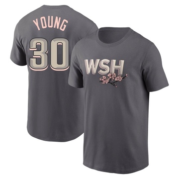 Men's Washington Nationals Jacob Young ＃30 2022 City Connect Name & Number T-Shirt - Gray