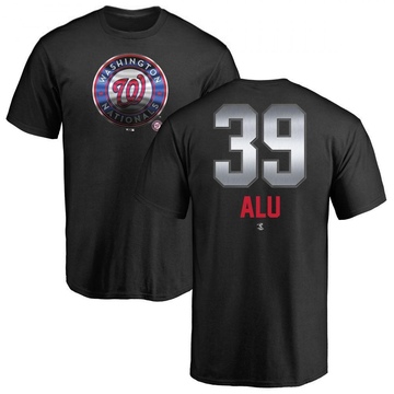 Men's Washington Nationals Jake Alu ＃39 Midnight Mascot T-Shirt - Black