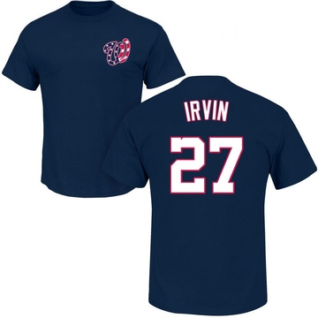 Men's Washington Nationals Jake Irvin ＃27 Roster Name & Number T-Shirt - Navy