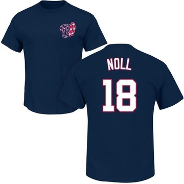 Men's Washington Nationals Jake Noll ＃18 Roster Name & Number T-Shirt - Navy