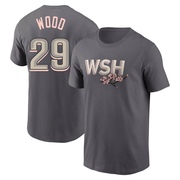 Men's Washington Nationals James Wood ＃29 2022 City Connect Name & Number T-Shirt - Gray