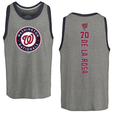 Men's Washington Nationals Jeremy De La Rosa ＃70 Backer Tank Top Ash