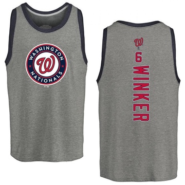 Men's Washington Nationals Jesse Winker ＃6 Backer Tank Top Ash